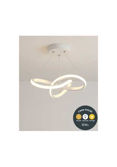 Snowflake Beyaz Sarkıt Led Avize 3 Renk Salon, Mutfak, Çocuk Odası Ve Antre İçin