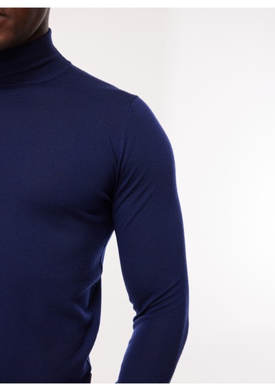 At.p.co Yarım Balıkçı Yaka Slim Fit Koyu Mavi Erkek Kazak A274a07emp-
