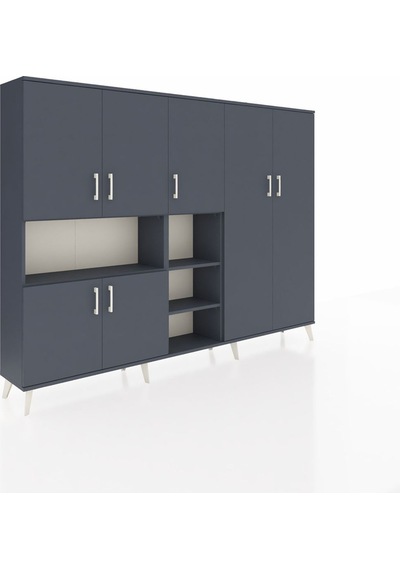 Arges Dolap 13 Raflı 7 Kapaklı 220x30x163 Antrasit-antrasit Antrasit-antrasit Arges Dolap 13 Raflı 7 Kapaklı 220x30x163 Antrasit-antrasit Antrasit-antrasit