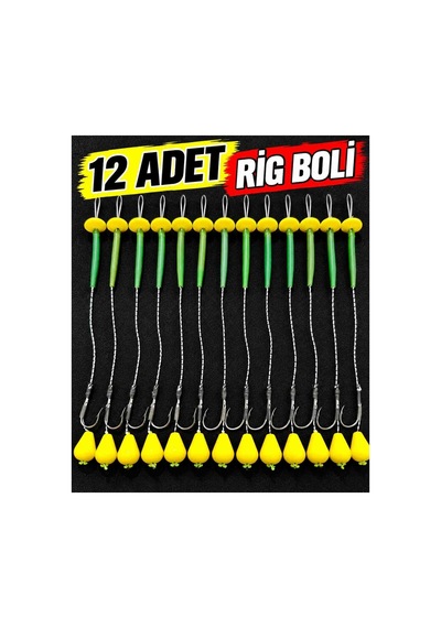 12 Sarı Damla Rig Ve Boli Yüzen Model 12 Takım