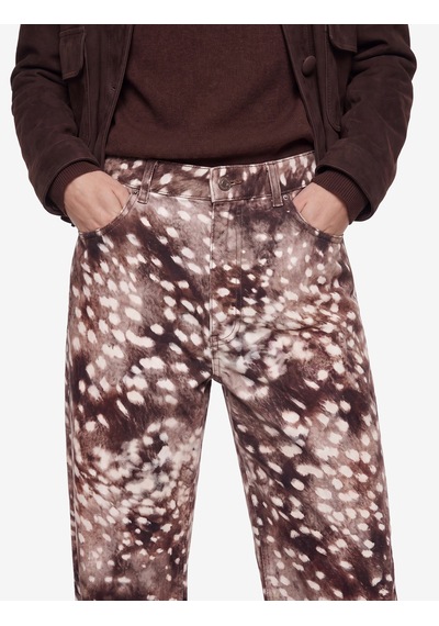 Koton Rahat Kalıp Normal Bel Cepli Düz Paça Pamuklu Soyut Desenli Baggy Pantolon - Baggy Jeans Kahverengi Desenli 7wal40071mw Koton Rahat Kalıp Normal Bel Cepli Düz Paça Pamuklu Soyut Desenli Baggy Pantolon - Baggy Jeans Kahverengi Desenli 7wal40071mw