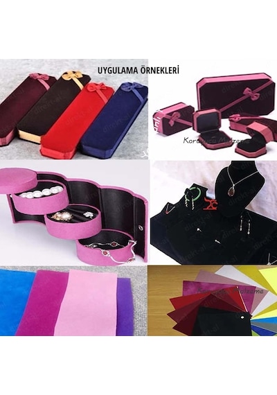 Direkt-Al Yapışkanlı Süet Kadife Kumaş 45X100 Cm. 11 Ayrı Renk Se