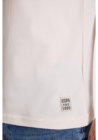 U.S. Polo Assn. U.s. Polo Assn. Erkek Krem Tişört 50327202-vr071