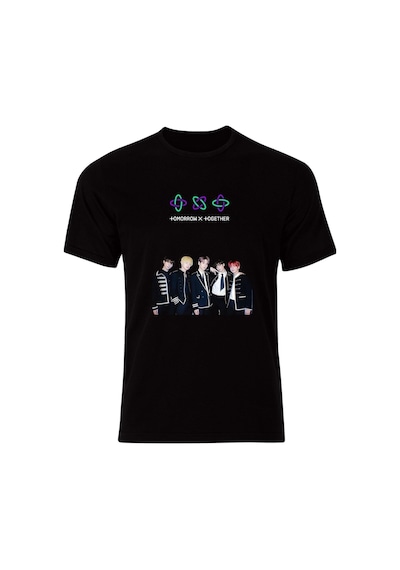 Stoned&Fame Txt Kpop Müzik Grubu Baskılı Unisex %100 Pamuk T-shirt Yeonjun,soobin,beomgyu,taehyun,huening Kai SIYAH