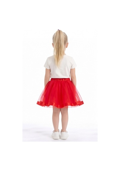 Fesshera Kids Kız Çocuk Etek 23 Nisan Ve 29 Ekime Özel Etek Kırmızı