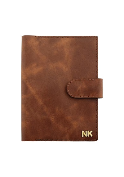 A5 Defter Ve Ajanda Kılıfı - %100 Rainbow Deri - Ko10001 - Kahverengi Kahverengi