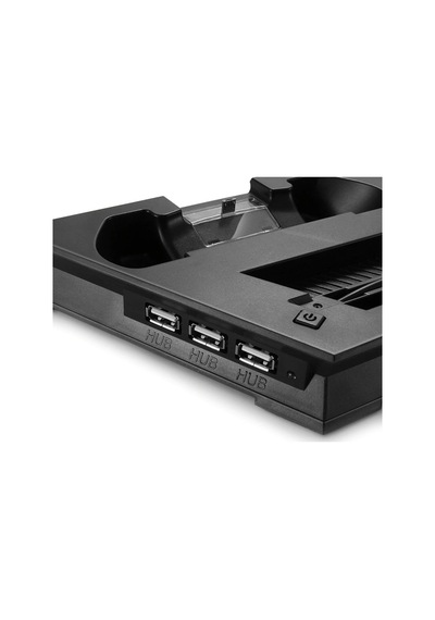 Ps4 Slim Multi Fonksiyonel Fanlı Ve Gamepad Şarjlı Stand Siyah