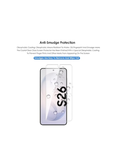 Samsung Galaxy S26 İle Uyumlu Ekran Koruyucu Şeffaf Temperli Kırılmaz Cam Ekran Koruyucu 3 Adet