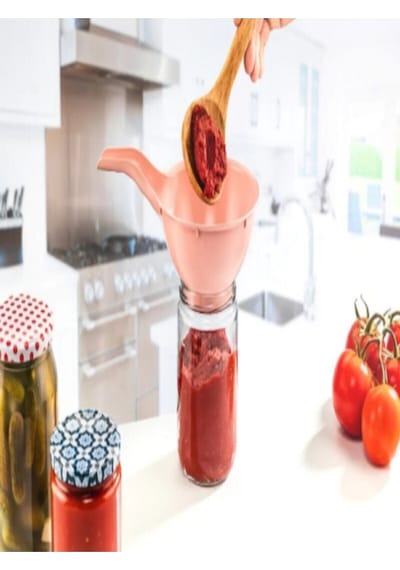 Plastik Taşırmaz Konserve Kavanoz Hunisi 3 Adet Saplı Kavanoz Hunisi Plastik Diğer