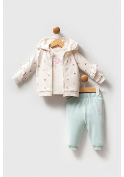 U.S. Polo Assn. U.s.polo Assn Kız Bebek 3lü Takım - Ekru Ekru