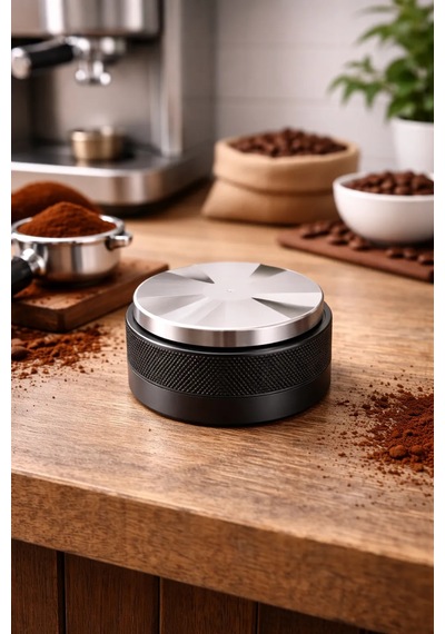 Makaron Tamper 58 Mm Profesyonel Espresso Tamperi Kafe & Bar Beyaz