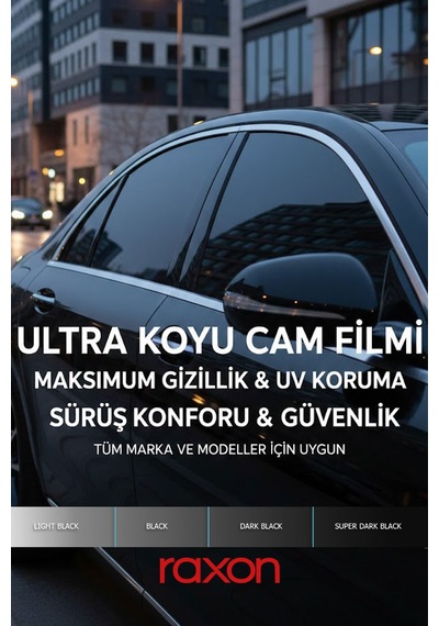 Rulo Cam Filmi Çizilmez 1 Ply 75 Cm X 60 M Super Dark Black %5