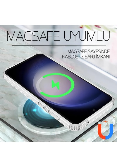 Samsung Uyumlu Galaxy S24 Fe Şeffaf Magsafe Kılıf Şeffaf