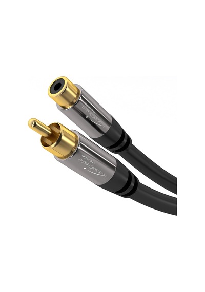 Cinch Uzatma Kablosu 5m Mükemmel Ses Kalitesi İçin Özellikle Kırılmaz Hibrit Kablo Subwoofer/ses Kablosu, Rca Fişten Jak Girişe, Amplifikatör/hifi İçin İdeal, Analog Ve Dijital