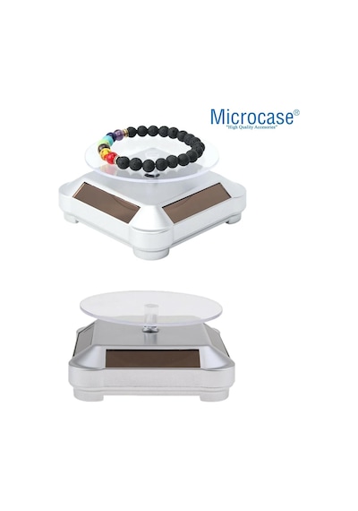 Microcase 360 Derece Dönen Güneş Enerjili Vitrin Saat Takı Standı - Al5031 Diğer