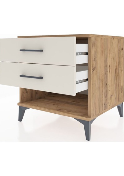 Kronos Komodin 2 Çekmeceli 60x59x64 Çam-aytaşı Çam
