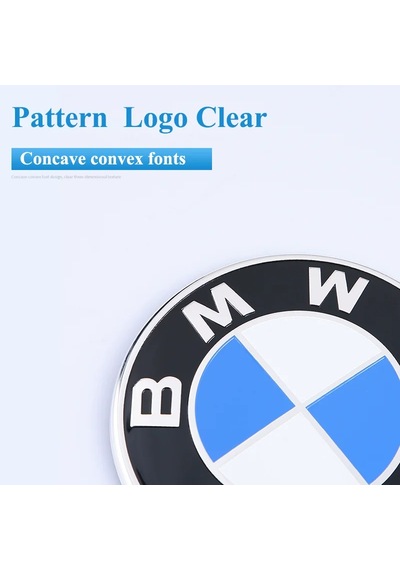 74mm 82mm Araba Ön Kaput Emblem Kaput Rozeti Arka Bagaj Logosu Bmw E46 E39 Full Black 82mm 1pc 1 Piece Set