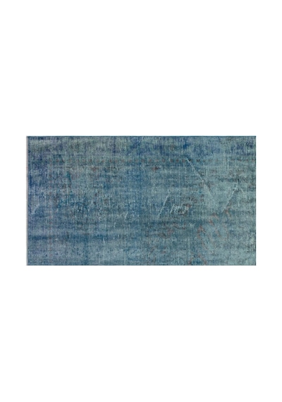 El Dokuması Vintage Yün-pamuk Mavi Halı 23453 161 X 280 Cm
