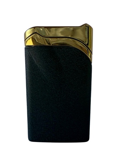 Premiumquality Tek Torch Pürmüz Mat Siyah Gold Metal Puro Çakmağı - Tr8635