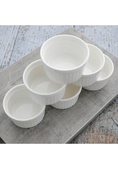 Cooker 6lı Seramik Sufle Kabı Pembe-krem-yeşil -9x5.5 Cm