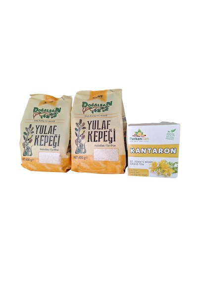 Doğalsan Yulaf Kepeği 400 Gr X 2 Adet + Kantaron Çayı 20 Süzen Poşet Dukan Seti