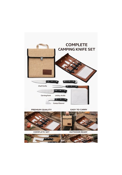 CH woodline Kamp Piknik Karavan Mangal Çantalı Taşınabilir Set Çok Renkli