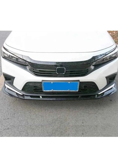 Honda Civic Fe 3 Parça Ön Lip Parlak Siyah Plastik Ön Ek Karlık 2022 Ve Üzeri