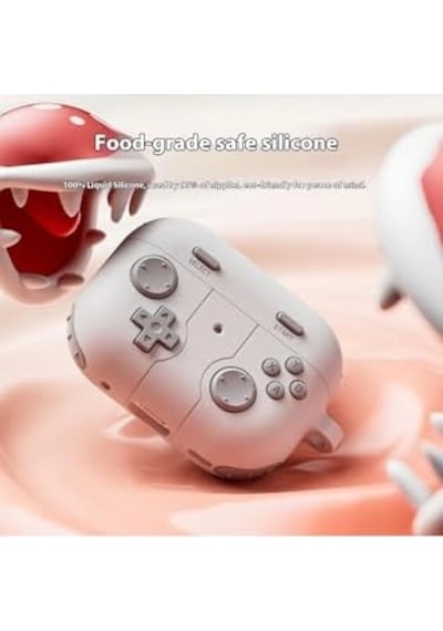 Caseonn Kılıf Retro Gamepad Siyah Siyah Galaxy Buds 3 Pro İle Uyumlu