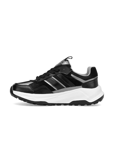 Lufian 112230235 Eduard Erkek Hakiki Deri Klasik Sneaker Siyah Siyah