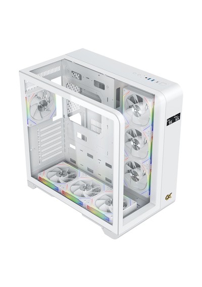 Xigmatek En44281 Pano S Beyaz 3 Taraf Cam 7x12cm Argb Fan+kumanda Gaming Oyuncu Pc Kasası
