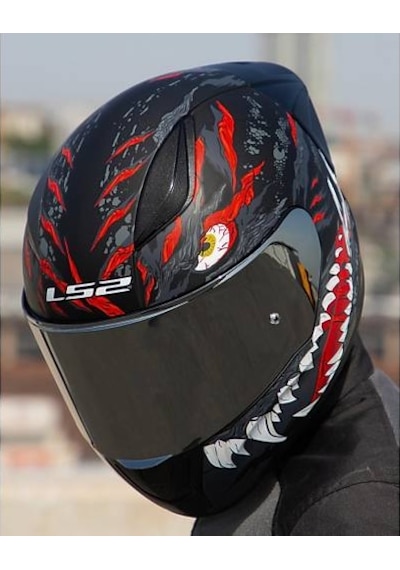 Ls2 Rapıd 2 Race Kaıju Fullface Motosiklet Kaskı Gri Camlı Siyah