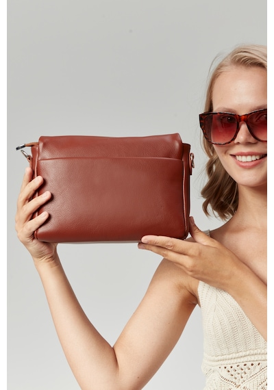 Morpelikan Kadın Dört Bölmeli Clutch Çarpraz Omuz Çantası