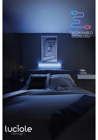 Led Abajur Aplik Gece Lambası Rgb Lambader 16 Renkli Uzaktan Kumandalı Işık 4 Animasyonlu 74728440