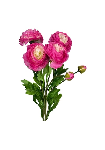 Yapay Çiçek Şakayık Çiçeği Fuşya Renk 2 Çiçek 1 Tomurcuk 50cm Fusya