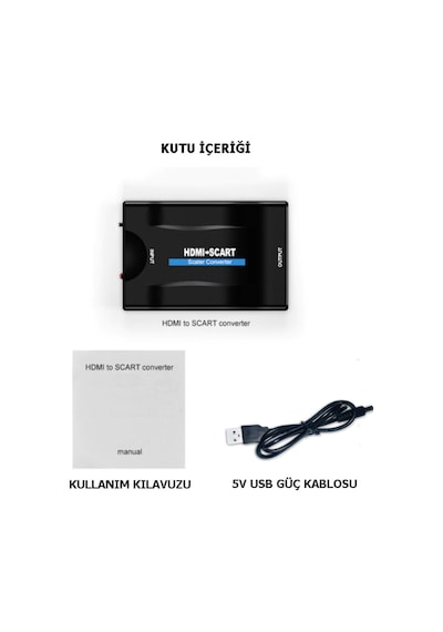 Hdmı To Scart Av Video Çevirici Skart Dönüştürücü Adaptör