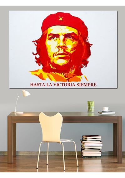 Che Guevara Sanatsal Portre Dekoratif Kanvas - Mdf Ahşap Tablo
