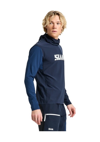 Slam Slam Od Tech Hooded Erkek Mavi Tişört W13 Lacivert