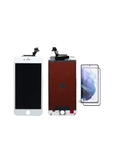 Apple Uyumlu iPhone 6 Plus Beyaz Ekran Lcd Dokunmatik B7000 15ml Yapıştırıcı Ve Kırılmaz Cam İle Beraber Yc