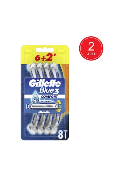 Gillette Blue3 Comfort Kullan-At Tıraş Bıçağı 2 x 8'li