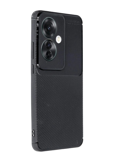 Oppo Reno 11f Kılıf Auto Focus Karbon Kapak Siyah
