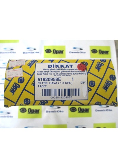 51920958E Hava Filtresi 1,3 Euro5 Egea-Yeni Doblo-Linea-Pn Opar 280969567
