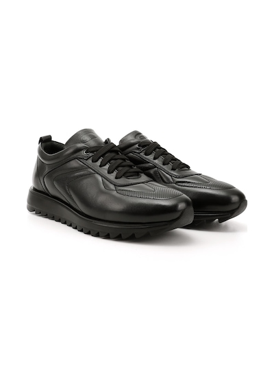 Gönderi(R) Erkek Siyah Hakiki Deri Bağcıklı Sneaker Ddma35431118 Siyah