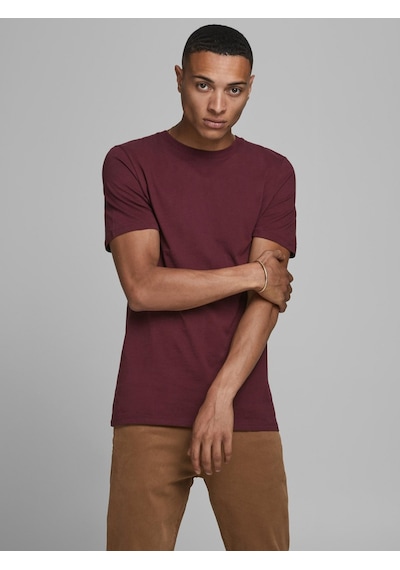 Jack & Jones Jjeorganıc Düz Tişört 12156101 Koyu Bordo