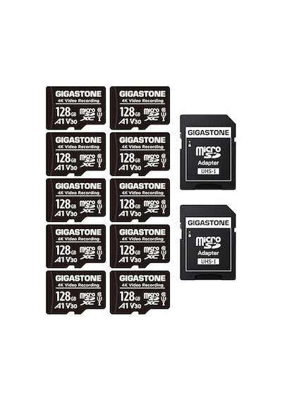 Gıgastone 128 Gb Microsdxc Hafıza Kartı Paketi, 10 + Sd Adaptör, Aksiyon Kamerası, Gopro, Drone Ve Tablet İçin, 85 Mb/s'ye Kadar, Full Hd Video Kaydı, Mikro Sd Kart Uhs-ı Sınıf 10 U1 Gıgastone 128 Gb Microsdxc Hafıza Kartı Paketi, 10 + Sd Adaptör, Aksiyon Kamerası, Gopro, Drone Ve Tablet İçin, 85 Mb/s'ye Kadar, Full Hd Video Kaydı, Mikro Sd Kart Uhs-ı Sınıf 10 U1