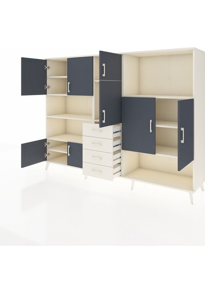 Hyperion Dolap 10 Raflı 4 Çekmeceli 8 Kapaklı 220x44x163 Aytaşı-a Aytaşı-antrasit/aytaşı Hyperion Dolap 10 Raflı 4 Çekmeceli 8 Kapaklı 220x44x163 Aytaşı-a Aytaşı-antrasit/aytaşı