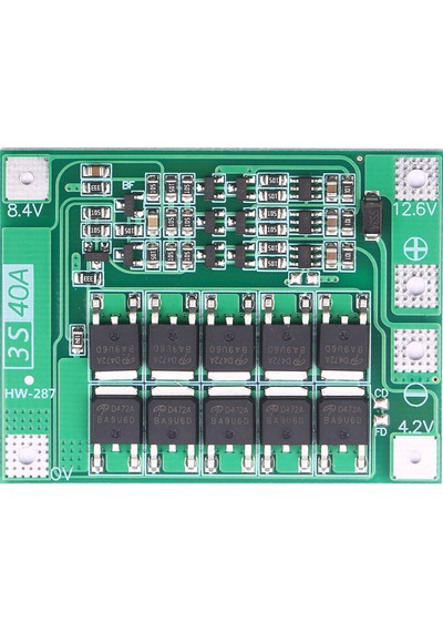 Konesam 3s 40a Güçlendirilmiş Li-poly Batarya Koruma Kartı - 11.1v/12.6v, 18650/26650 Uyumlu, Matkap Başlatma, Aşırı Şarj-kuruş Koruması