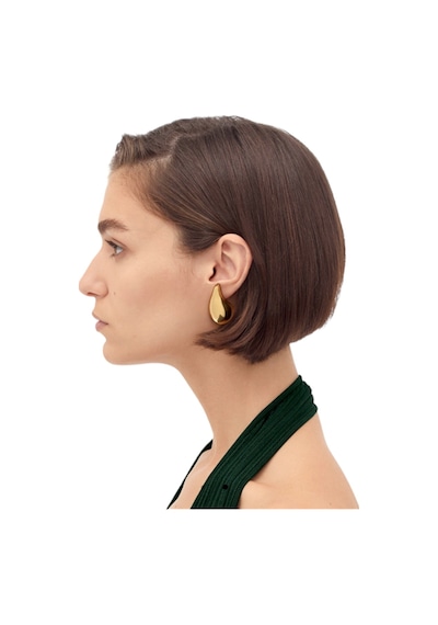 Çlk Accessories Bottega Gözyaşı Damlası Damla Küpe Küçük Altın