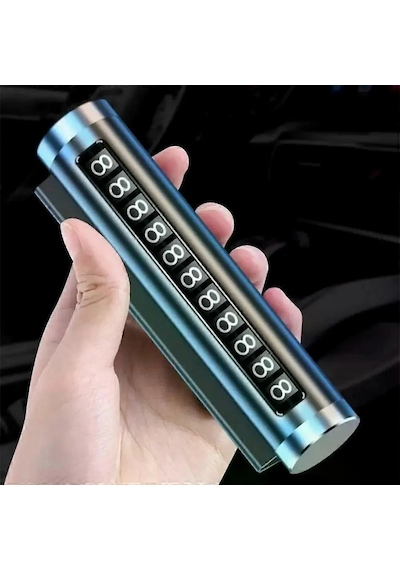 Telefon Numarası Plaka Silindiri Ayarı Renkli Metal Alüminyum Araba Geçici Park Kartı Evrensel Moda