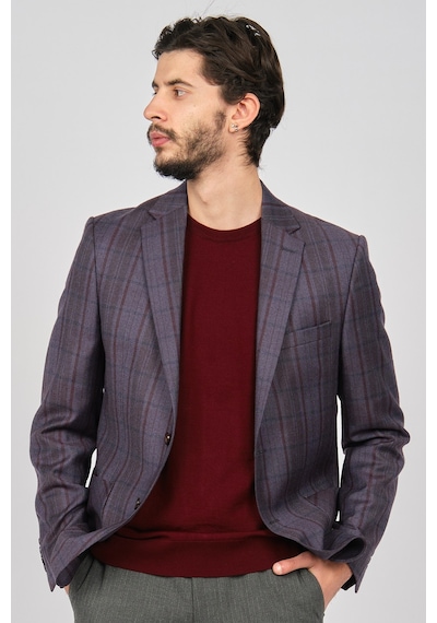 Yünsa Erkek Ekoseli Spor Yün Ceket 2661000 Bordo(531445841) Bordo