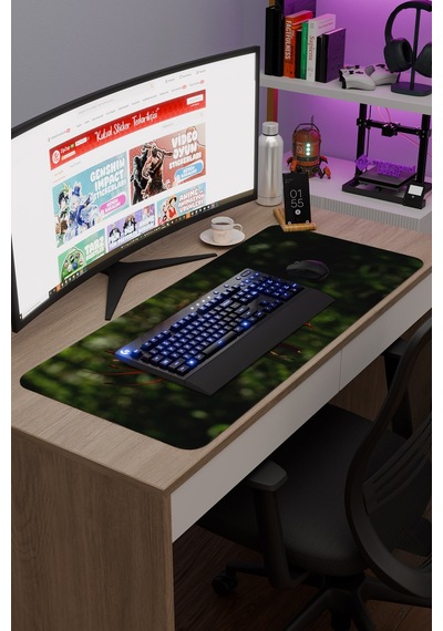 Higanbana Kaymaz Dikişli Kauçuk Oyuncu Mousepad V1 - 90x40 Xxl Gaming Mouse Pad Fare Altlığı